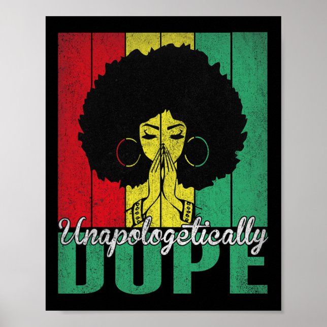 Opologetiskt Drug Afro Black History Juneteent Poster (Framsidan)