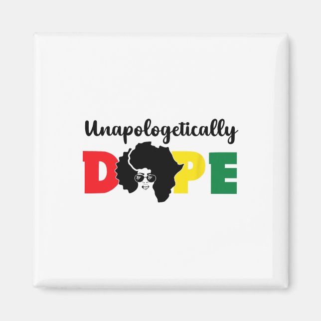 Opologetiskt Drug Black History Månad i Afrika Magnet (Framsidan)