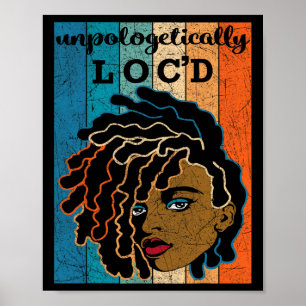Opologetiskt Loc'd Black Woman Junetth Blac Poster