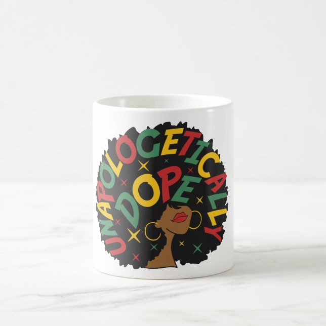 Opologetiskt påve Black Girl Afro Kaffemugg (Center)