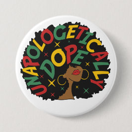 Opologetiskt påve Black Girl Afro Knapp