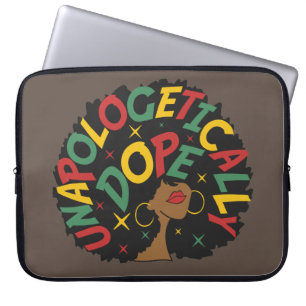 Opologetiskt påve Black Girl Afro Laptop Fodral