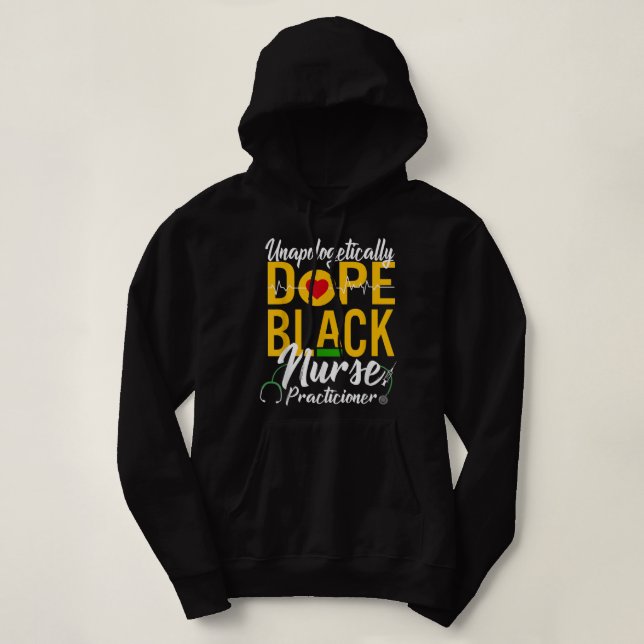 Opologetiskt påve Black Nurse Practitioner RN T Shirt (Design framsida)