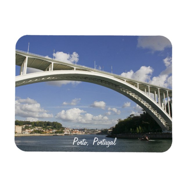 Oporto Arrábida bridge Premium Magnet (Horisontell)