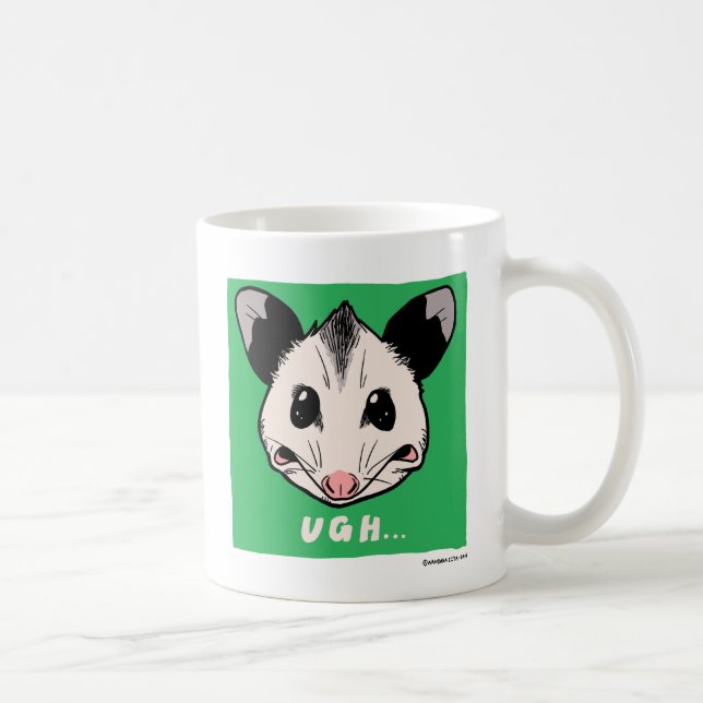 Opossum "AHHH" and "UGH..." Kaffemugg (Höger)