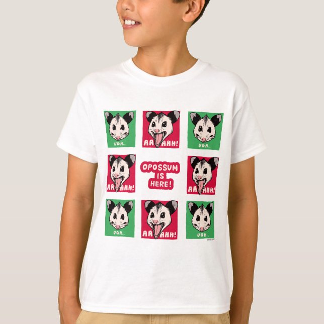 Opossum "AHHH" and "UGH..." T Shirt (Framsida)
