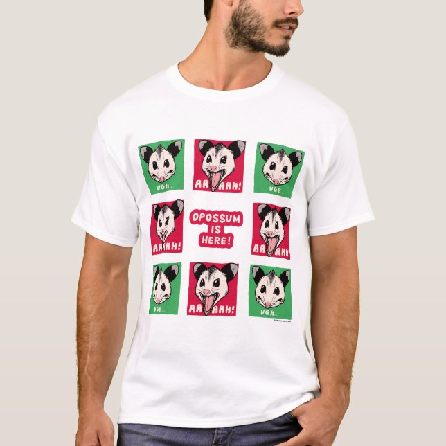 Opossum "AHHH" and "UGH..." T Shirt (Framsida)