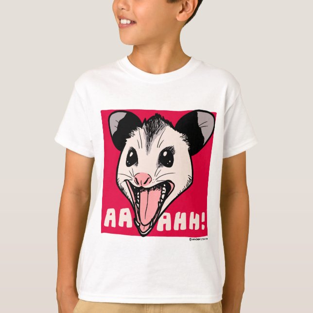 Opossum "AHHH"  T Shirt (Framsida)