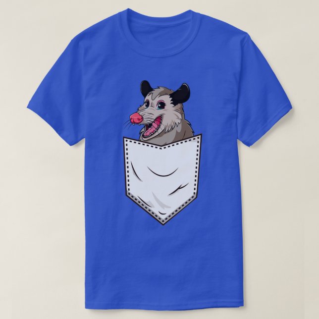 Opossum Älskare Cute Pocket Possum T Shirt (Design framsida)
