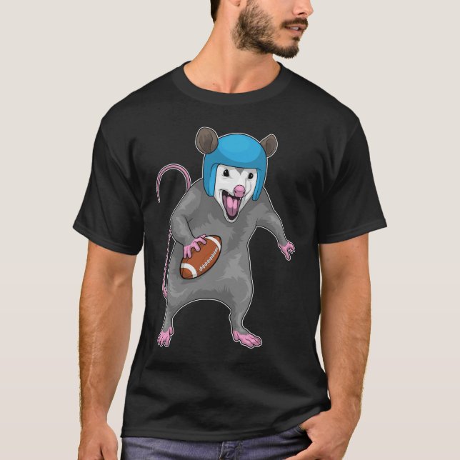 Opossum American Football Sports T Shirt (Framsida)