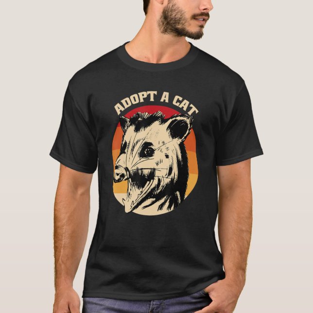Opossum anta ett katt t shirt (Framsida)