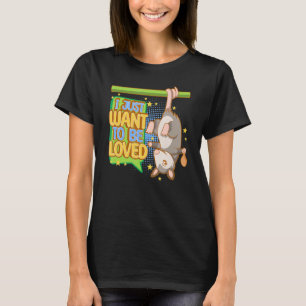 Opossum behöver Kärlek Ironic Say Cute Rodent Anim T Shirt