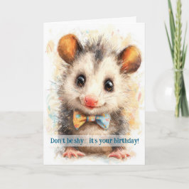 Opossum Birthday Card Kort