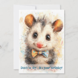 Opossum Birthday Card Kort