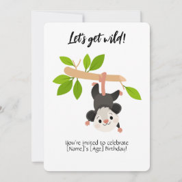 Opossum Birthday Invitation Inbjudningar