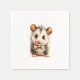 Opossum Birthday Napkin • Cute Woodland Party Serv Pappersservett