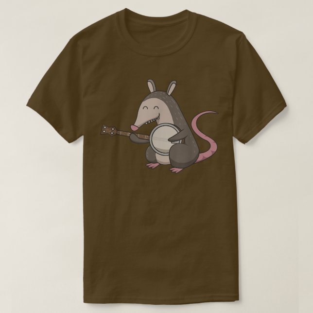 Opossum Bluegräs Acustic Guitar Mandolin Fiddle B T Shirt (Design framsida)