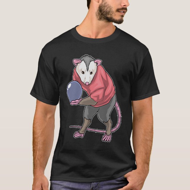 Opossum Bowling Bowling ball T Shirt (Framsida)