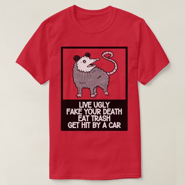 Opossum-citat 17 t shirt (Design framsida)