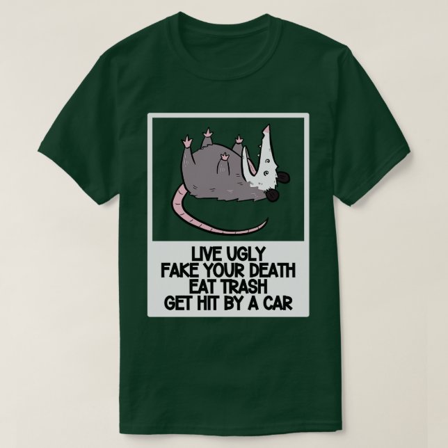 Opossum-citat 19 t shirt (Design framsida)