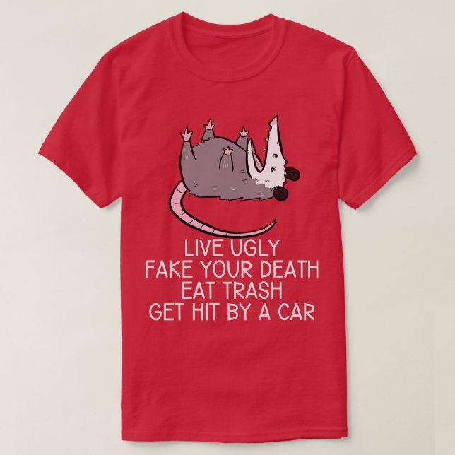 Opossum-citat 22 t shirt (Design framsida)