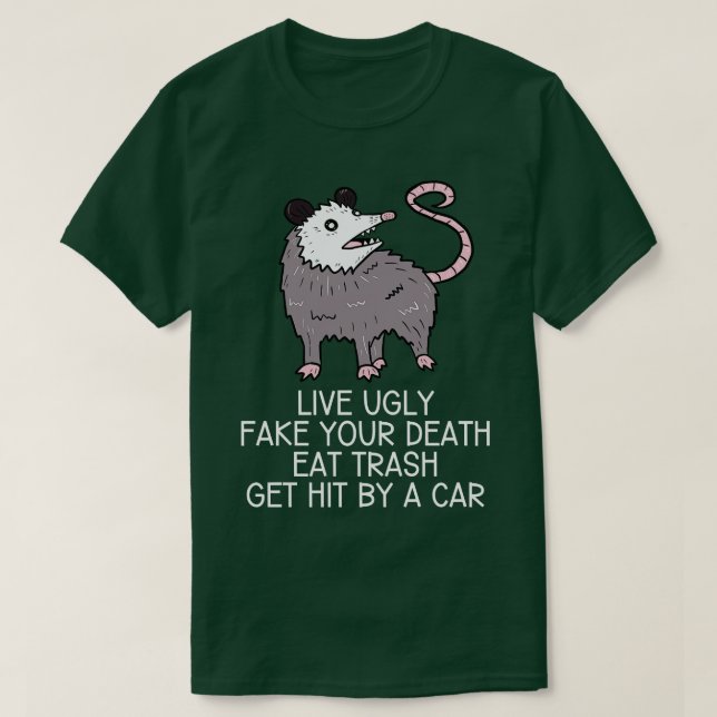 Opossum-citat 26 t shirt (Design framsida)