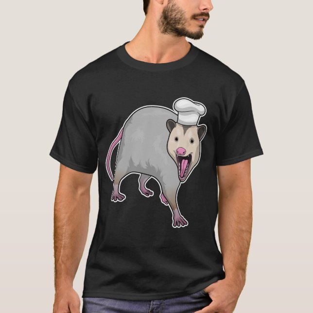 Opossum Cook Chef hat T Shirt (Framsida)