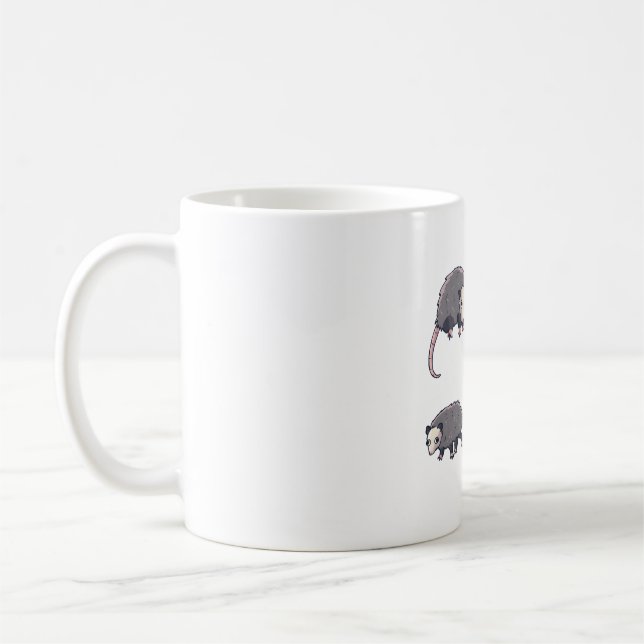 Opossum Delight � Cute Animal Art Kaffemugg (Vänster)