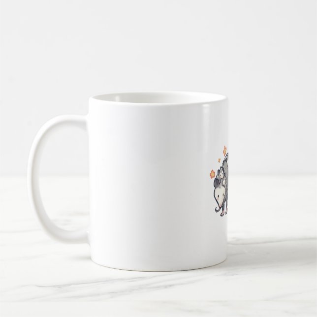 Opossum Delight � Cute Animal Art Kaffemugg (Vänster)