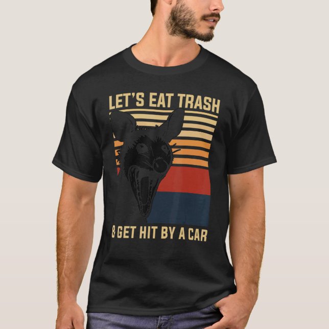 Opossum för Fake Cat Råtta och Raccoon-design T Shirt (Framsida)
