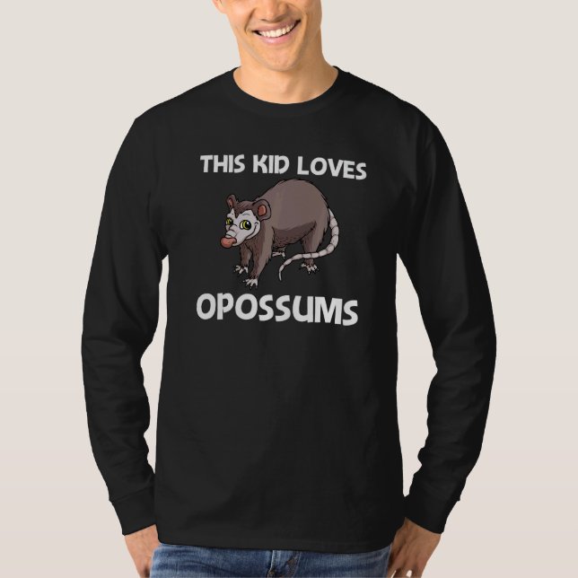 Opossum For Kids Girls Awesome Possum Support Anim T Shirt (Framsida)