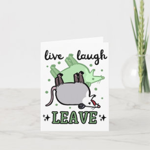 Opossum Funny Live Laugh Lämna Mörk Humor Possum G Kort