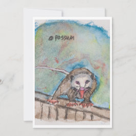 Opossum Greeting Card Julkort