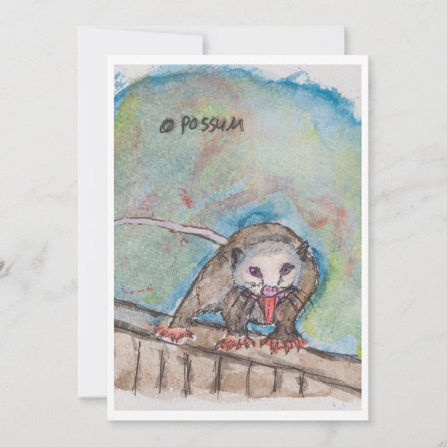 Opossum Greeting Card Julkort (Framsida)