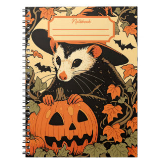 Opossum Halloween Spiral Anteckningsbok