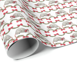 Opossum Holiday Wrapping Paper Presentpapper