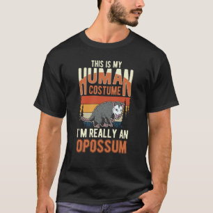 Opossum Human Costume Halloween Opossum T Shirt
