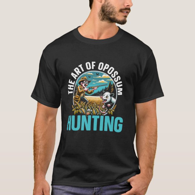 Opossum Hunter Animal Hunt Hunting Långärmad T S T Shirt (Framsida)