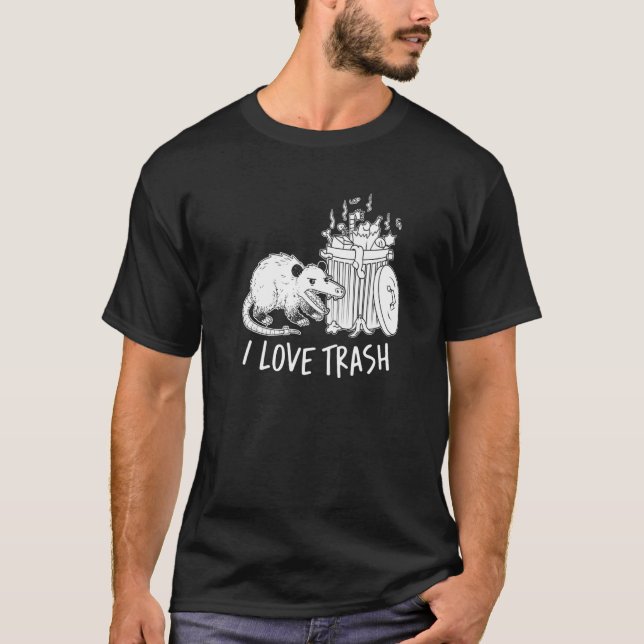 Opossum I Love Trash  Possum Trash Garbage T Shirt (Framsida)
