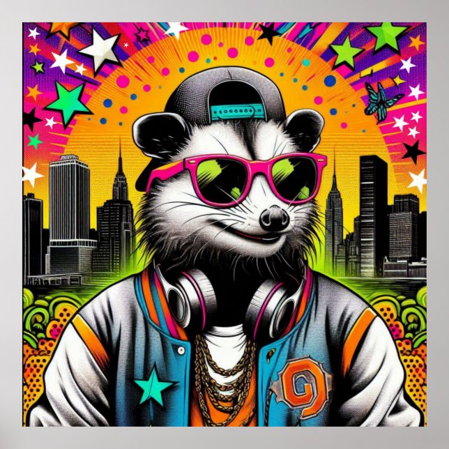 OPOSSUM I STÄCKA-2 POSTER (Framsidan)