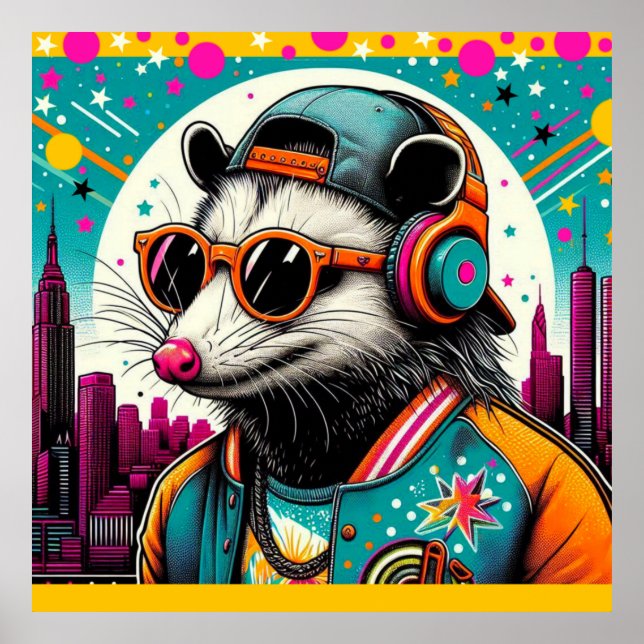 OPOSSUM I STORSTADEN-3 POSTER (Framsidan)