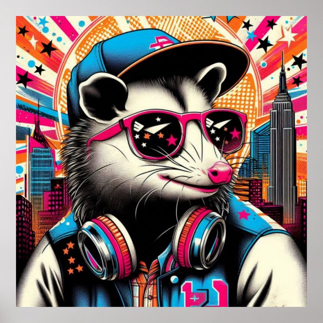 OPOSSUM I STORSTADEN-5 POSTER (Framsidan)