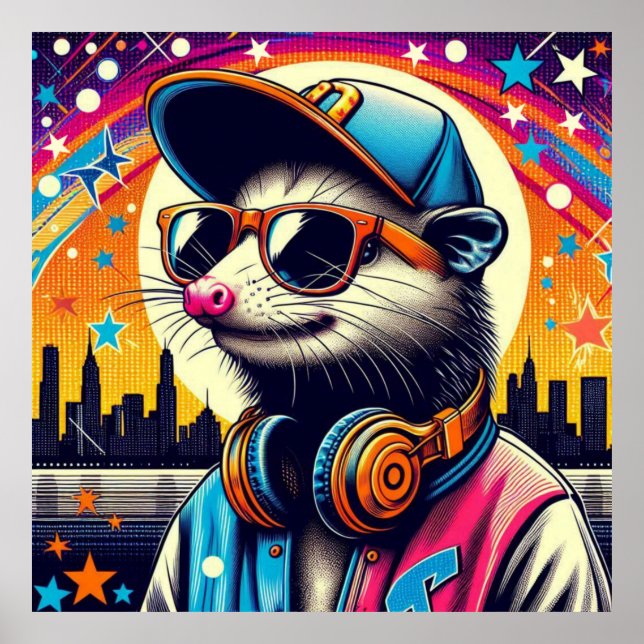 OPOSSUM I STORSTADEN-7 POSTER (Framsidan)