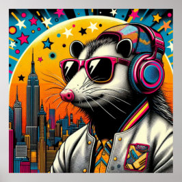 OPOSSUM I STORSTADEN-8 POSTER