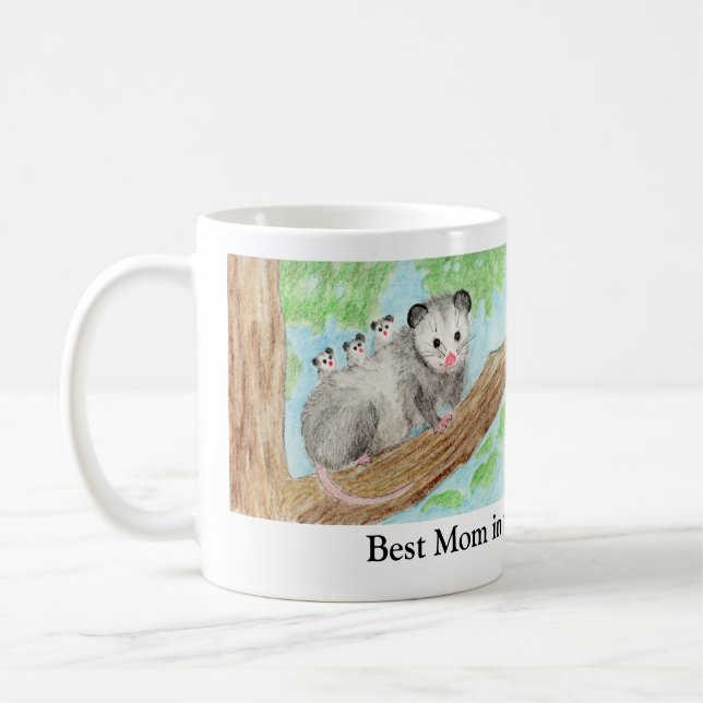Opossum Mamma Kaffemugg (Vänster)