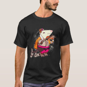 Opossum musikalopossum violin player possum t shirt
