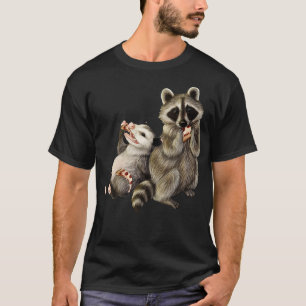Opossum och Raccoon äter pizza T Shirt
