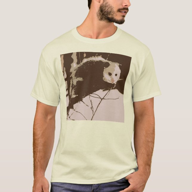 Opossum Pop Art T Shirt (Framsida)