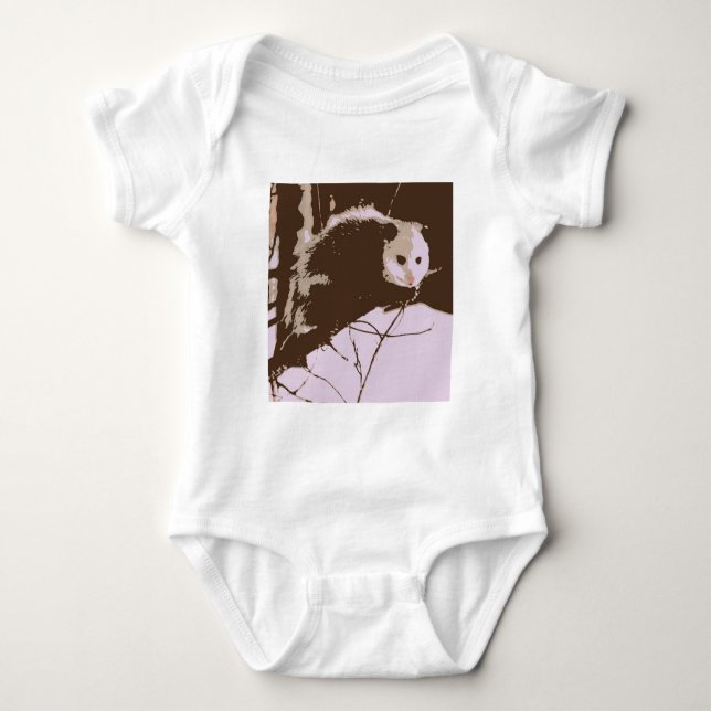 Opossum Pop Art Tee Shirt (Framsida)