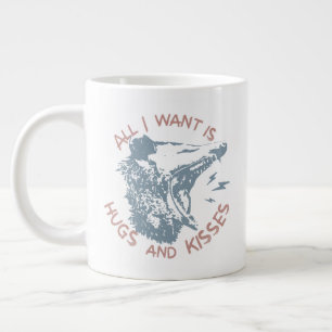 Opossum Possum Wishing for Kärlek Funny Animal Mem Jumbo Mugg